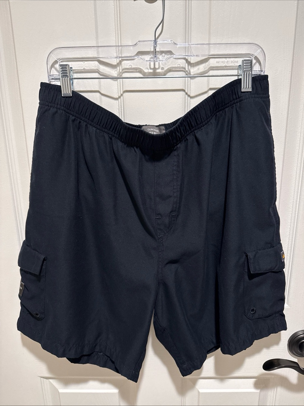 Quiksilver Waterman Balance Volley Cargo Shorts Black SWIM board shorts men XL
